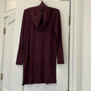 Lou & Grey burgundy cowl neck dress size XS